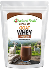 Front of the bag image for Chocolate Goat Whey protein concentrate in 5 lb