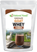 Front of the bag image for Chocolate Goat Whey protein concentrate in 1 lb