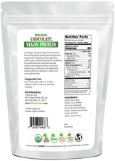 Chocolate Vegan Protein - Organic back of the bag image 5 lb