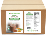 Chocolate Vegan Protein - Organic front and back label image in bulk