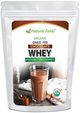 Chocolate Whey Protein Concentrate Organic front of the bag image 5 lb