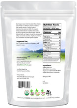 Chocolate Whey Protein Concentrate Organic back of the bag image 5 lb