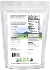 Chocolate Whey Protein Concentrate Organic back of the bag image 5 lb