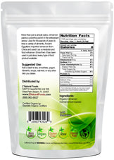 Cinnamon Powder (Cassia) - Organic back of the bag image 1 lb 