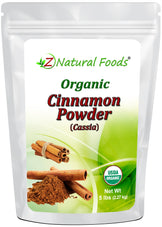 Cinnamon Powder (Cassia) - Organic front of the bag image 5 lb 