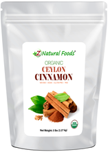 Photo of front of 5 lb bag of Cinnamon Powder (Ceylon) - Organic