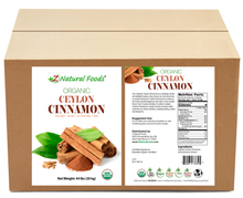 Photo of front and back label image of Cinnamon Powder (Ceylon) - Organic bulk