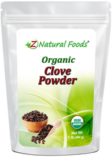 Front of the bag image for Clove Powder - Organic 1 lb 