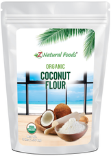 Image of front of 3 lb bag of Coconut Flour - Organic