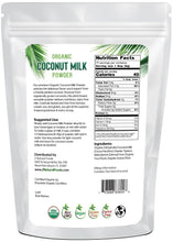 Back of the bag image of Coconut Milk Powder - Organic 1 lb