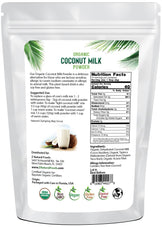 Back of the bag image of Coconut Milk Powder - Organic 1 lb