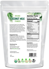 Back of the bag image of Coconut Milk Powder - Organic 1 lb