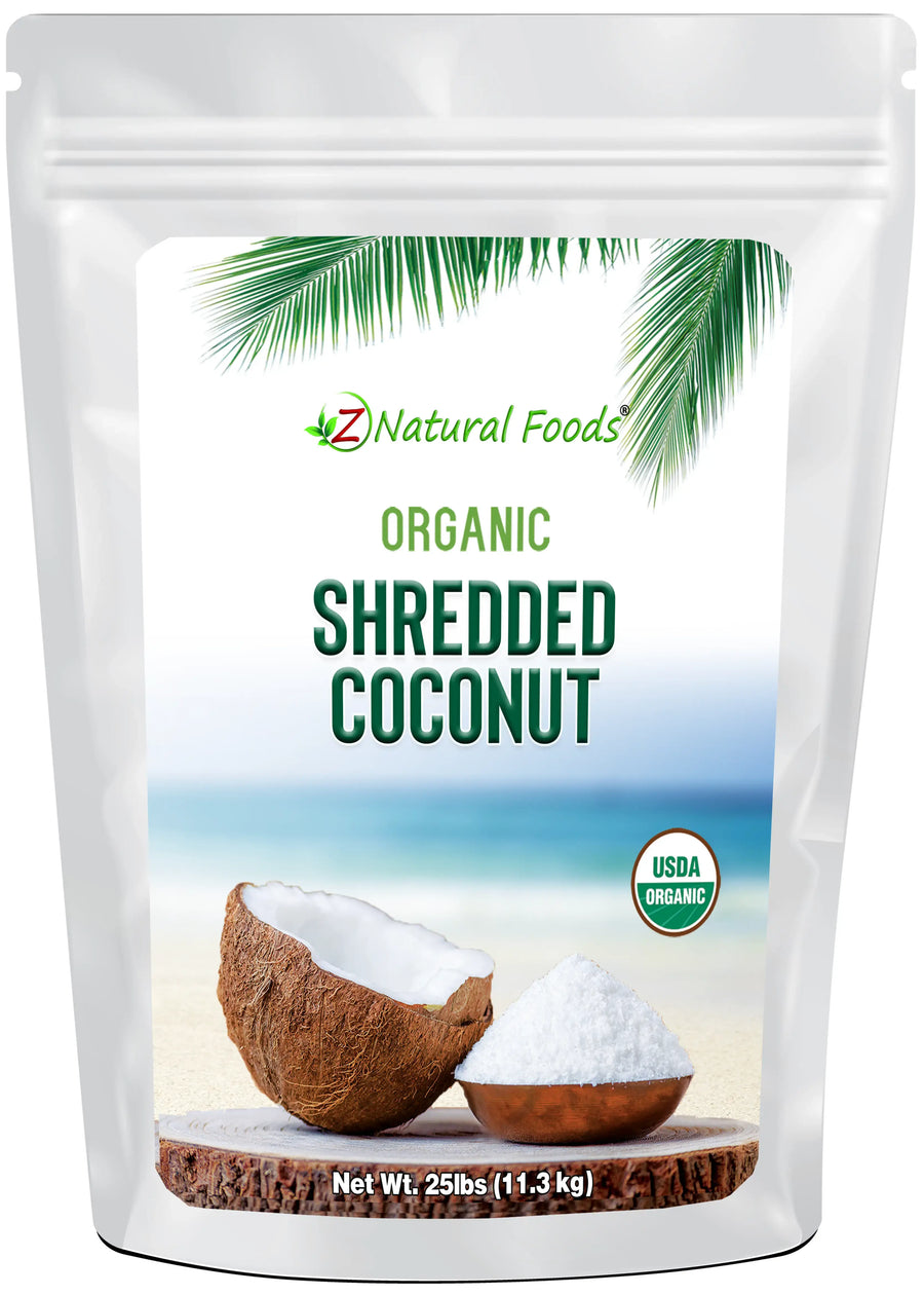 Front bag image of Coconut - Shredded, Raw Organic 25 lb