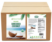Front and back label image of Coconut - Shredded, Raw Organic in bulk