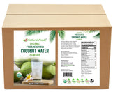 Coconut Water Powder - Organic Freeze Dried front and back label image in bulk