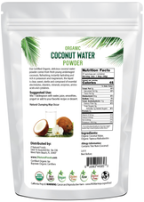 Coconut Water Powder - Organic back of bag image 1 lb