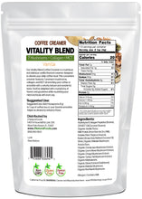 Coffee Creamer Vitality Blend Vanilla back of the bag image 1 lb