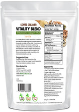 Coffee Creamer Vitality Blend Vanilla back of the bag image 5 lb