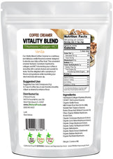 Coffee Creamer Vitality Blend Vanilla back of the bag image 5 lb