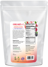 Back of the bag image of Collagen + C Pomegranate Acai Flavor 5 lb