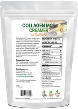 Photo of back of 1 lb bag of Collagen Creamer (Vanilla Flavor)