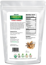 Back of the 5 lb bag image of Cordyceps Extract Powder Organic