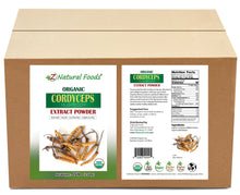 Front and back label image of Cordyceps Extract Powder Organic in bulk