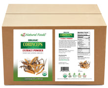 Front and back label image of Cordyceps Extract Powder Organic in bulk