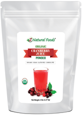 Photo of front of bag of 5 lb Cranberry Juice Powder - Organic