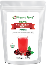 Photo of front of bag of 1 lb Cranberry Juice Powder - Organic