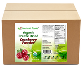 Front and back label image of Cranberry Powder - Organic Freeze Dried in bulk