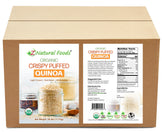 Crispy Puffed Quinoa - Organic front and back label image in bulk