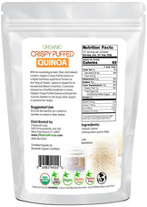 Crispy Puffed Quinoa - Organic back of the bag image 5 lb