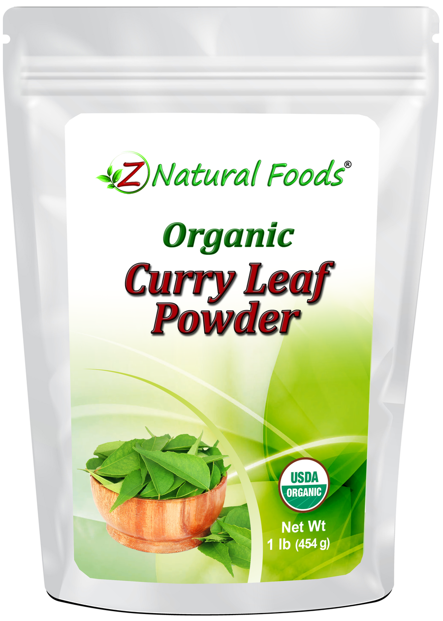 Photo of front of 1 lb bag of Curry Leaf Powder - Organic