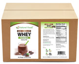 Photo of front and back of Dark Chocolate Whey Protein Isolate in bulk