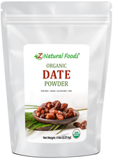 Organic Date Powder front of the bag image 5 lb