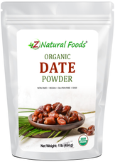 Organic Date Powder front of the bag image 1 lb