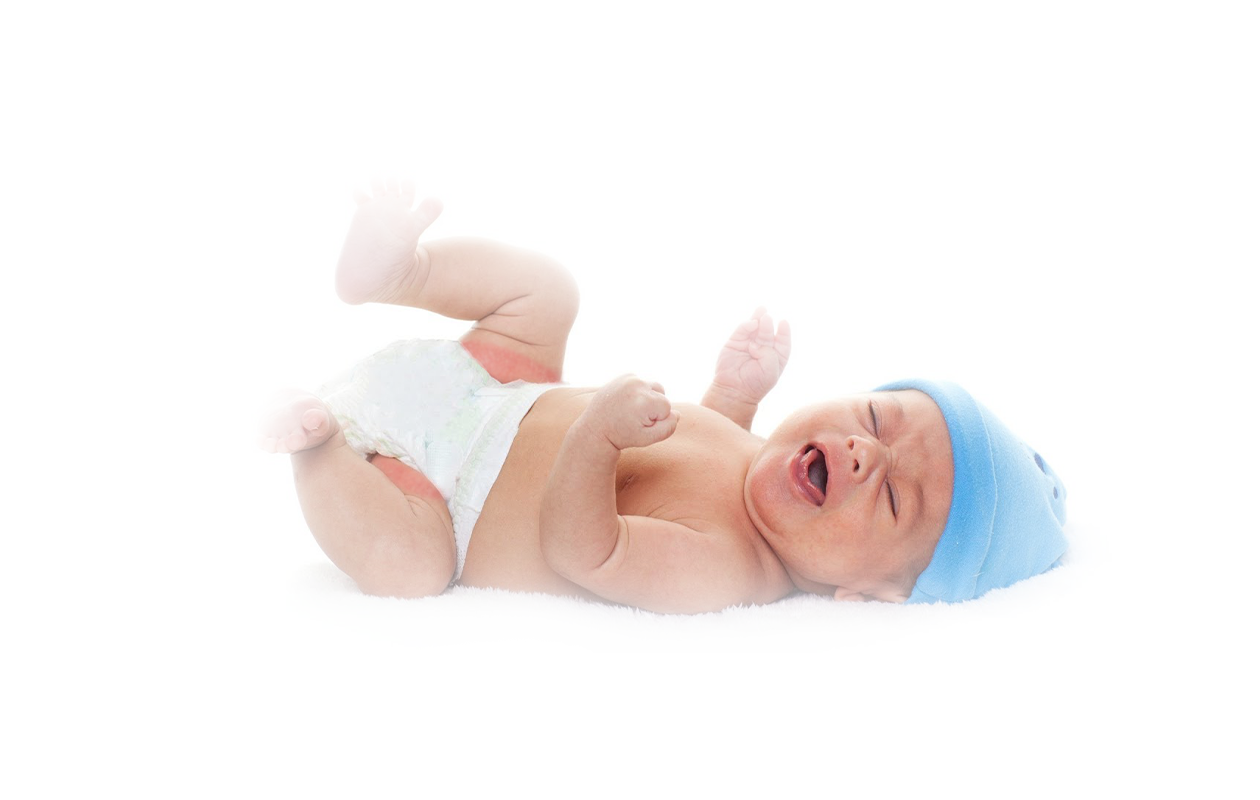 Image of baby with diaper rash.