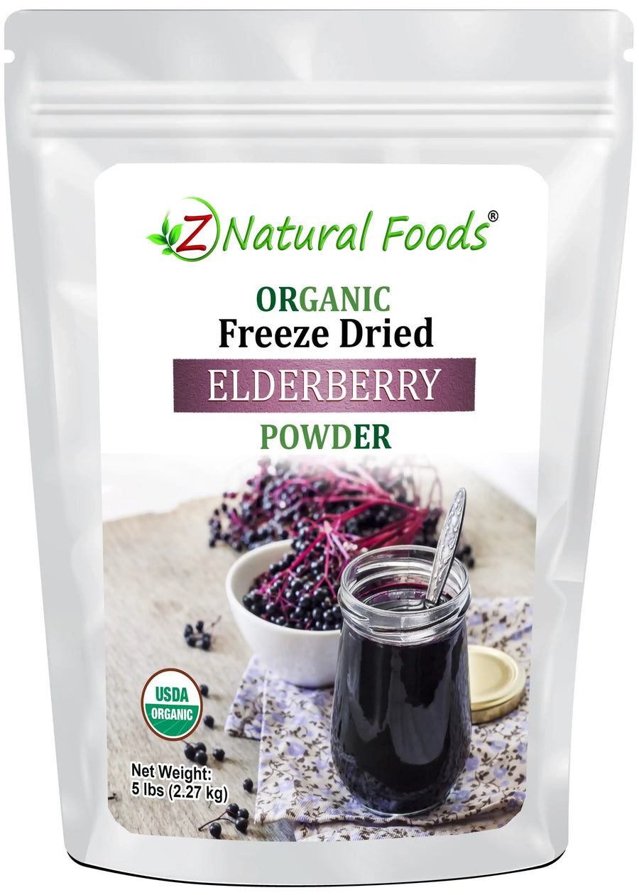 Elderberry Powder - Organic Freeze Dried front of the bag image 5 lb