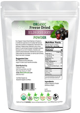 Elderberry Powder - Organic Freeze Dried back of the bag image 5 lb
