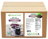 Elderberry Powder - Organic Freeze Dried front and back label image in bulk