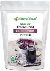 Elderberry Powder - Organic Freeze Dried front of the bag image 1 lb