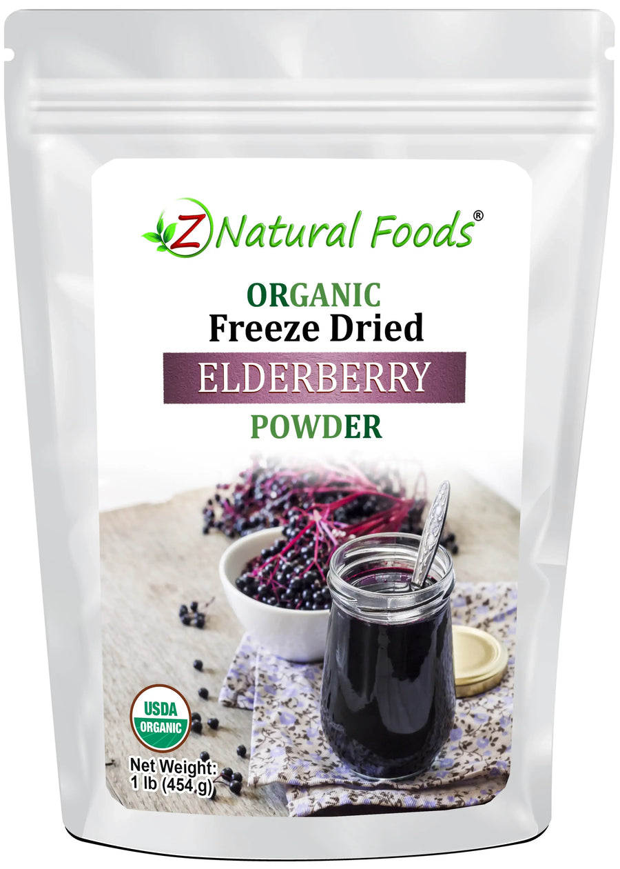 Elderberry Powder - Organic Freeze Dried front of the bag image 1 lb