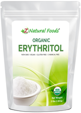 Photo of front of 3 lb bag of Erythritol - Organic