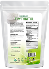 Photo of back of 3 lb bag of Erythritol - Organic