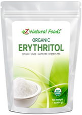 Photo of front of 1 lb bag of Erythritol - Organic