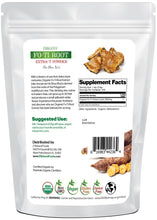 Fo-Ti Root Extract Powder (Ho Shou Wu) - Organic back of the bag image 1 lb