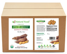Fo-Ti Root Extract Powder (Ho Shou Wu) - Organic front and back label image in bulk