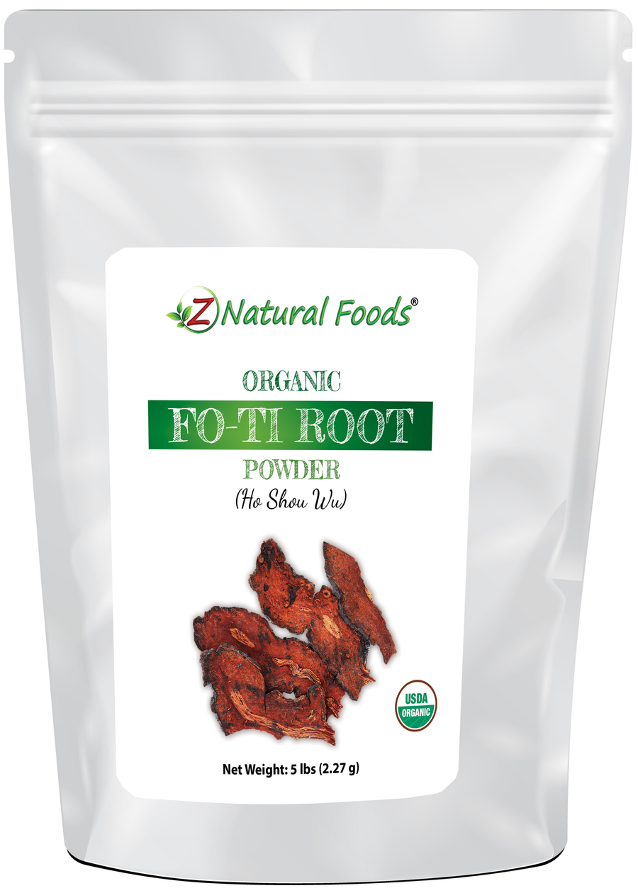 Fo-ti root powder organic front of the bag image 5 lb