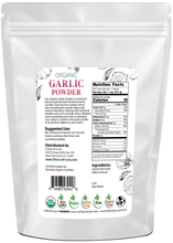 Back of the bag image of Garlic Powder - Organic 5 lb